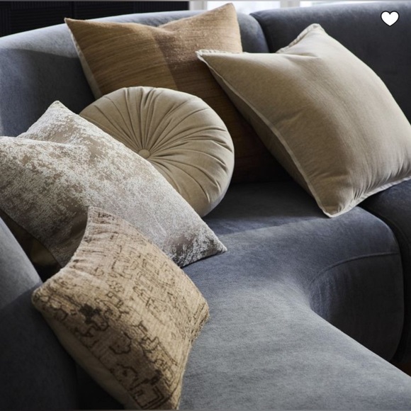 West Elm Natural Linen Duck Feather Pillow Set – 20x20 | NWOT | Elegant & Plush - Picture 1 of 5